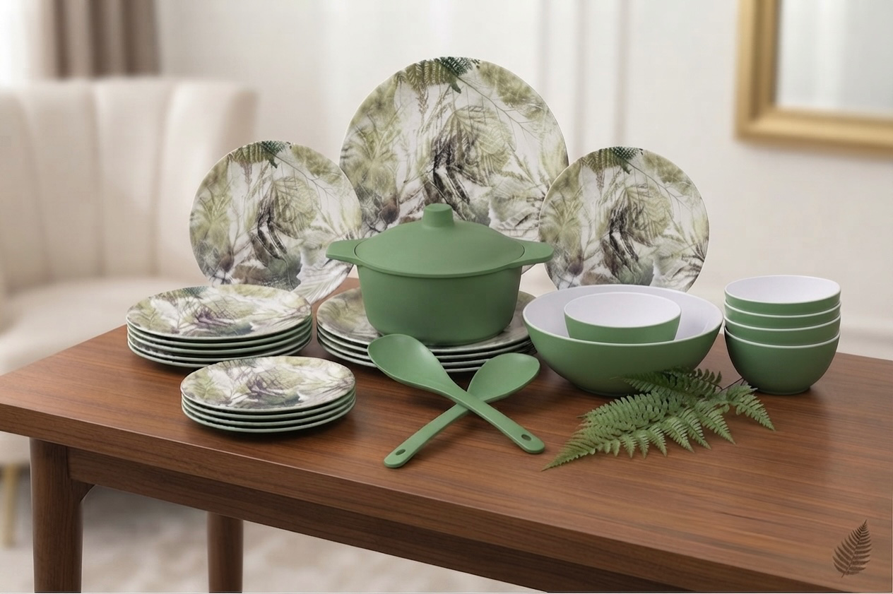 طقم ميلامين مدور كود 1550 - Premium Melamine Set