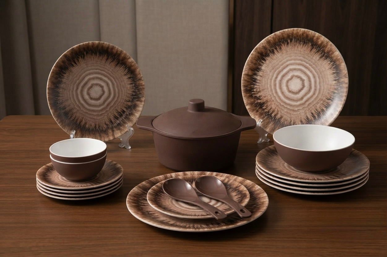 طقم ميلامين مدور كود 1460 - Premium Melamine Set
