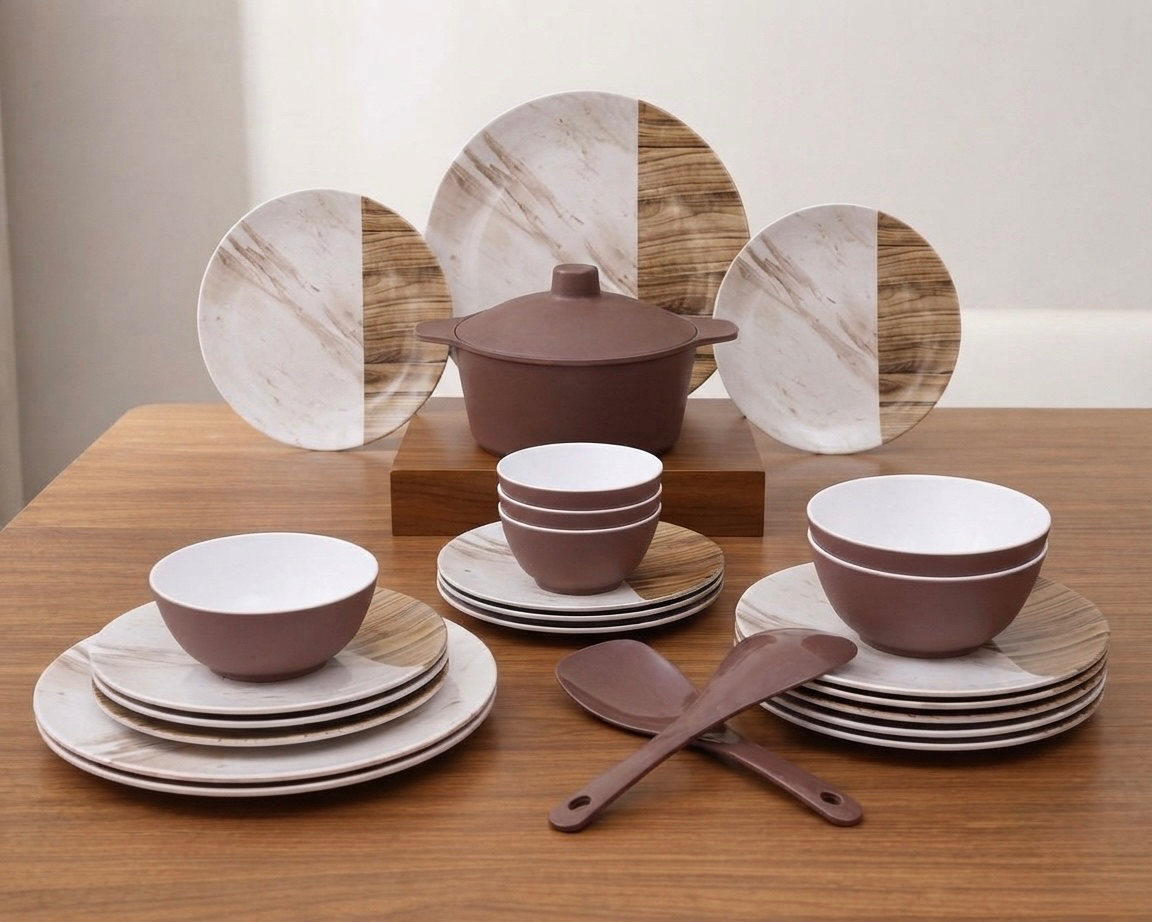 طقم ميلامين مدور كود 1330 - Premium Melamine Set